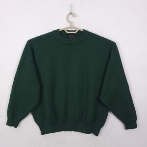 Bogner Sweater Mens XL Green Wool Blend Italian Yarn Crewneck Vintage Old Money